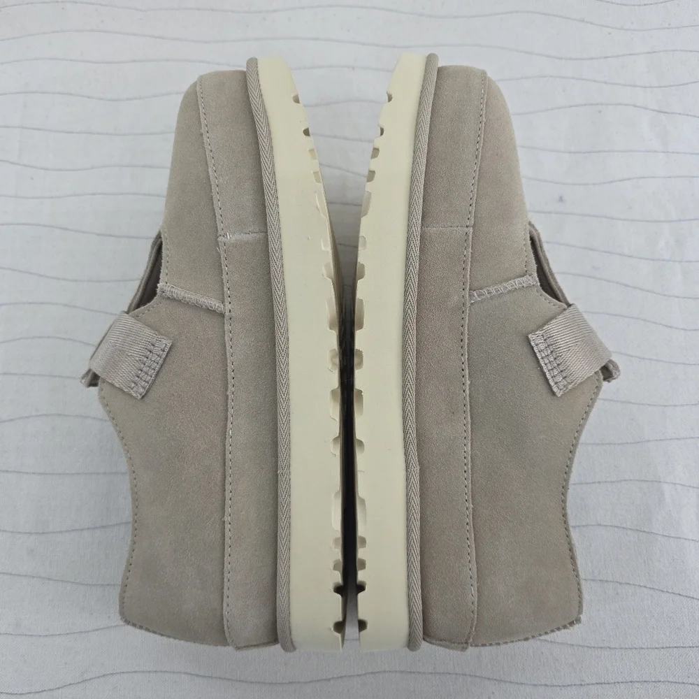 UGG Womens Goldenstar Mary Jane Beige Suede Platform Shoes 1171506 Size 7.5
